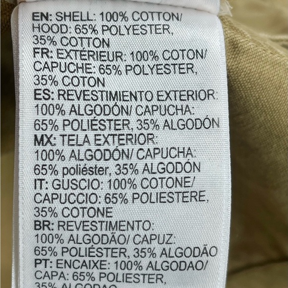 quicksilver men’s hooded zip up jacket size medium khaki color in good condition - Picture 9 of 9